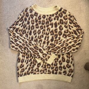 A New Day Leopard Print Knit Sweater